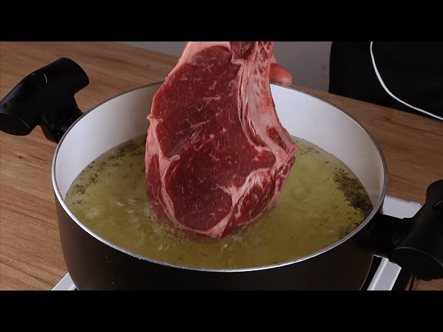 Place the meat in boiling water, I learned this at a five-star grill