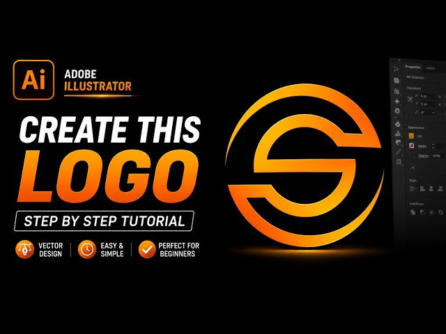 Create This Modern Logo in Adobe Illustrator 🔥 | Step-by-Step Logo Design Tutorial