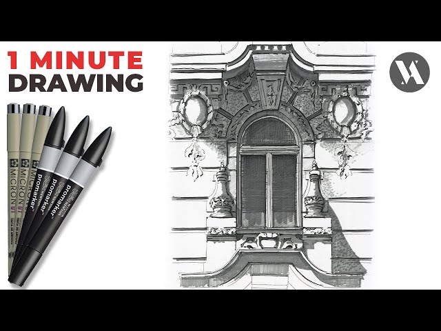 The Best Tenement's Window Freehand Architecture Drawing Speedpainting Timelapse Video ★ 4K ★