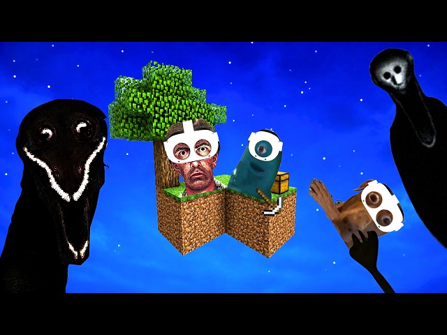 3 Idiots Survive Minecraft's Horror SkyBlock in VR