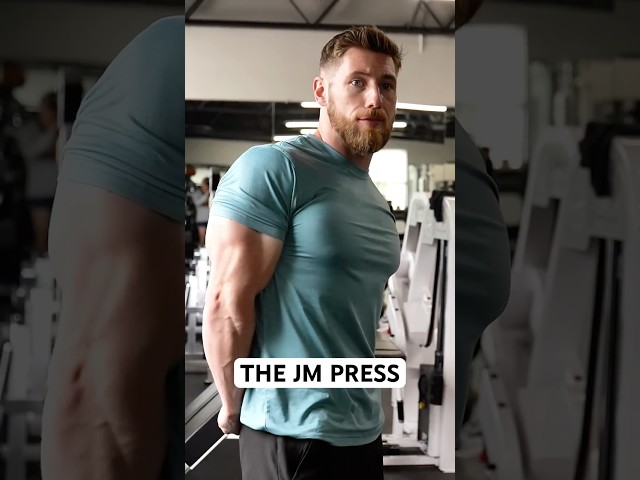 JM Press hits the triceps hard. Feels weird at first, so be patient and press up explosively.💪 #gym