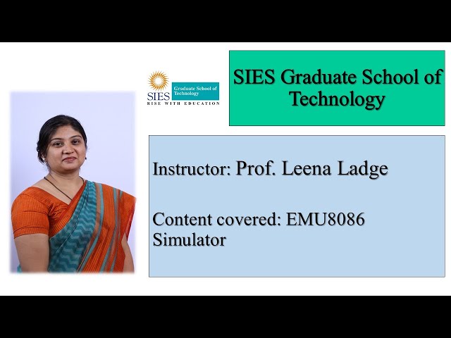 Use of EMU8086 Simulator