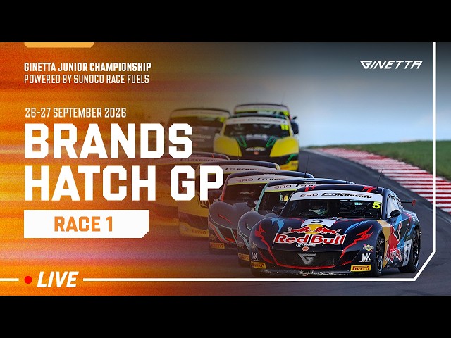 LIVE | Race 1 | Brands Hatch | Ginetta Junior Championship powered by Sunoco Race Fuels