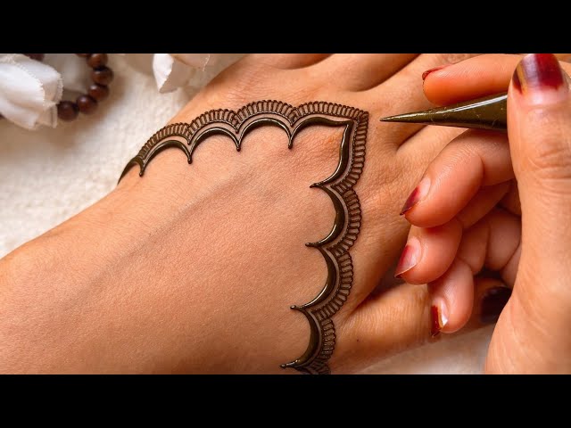 Wedding guest special back hand mehndi design | mehndibyshiri | easy n stylish back mehndi #wedding