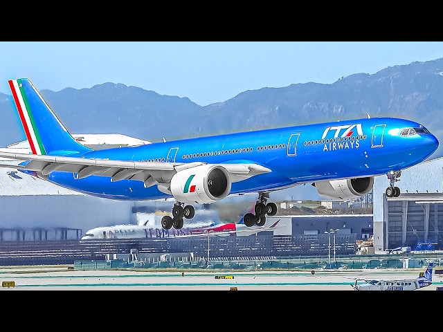 40 MINS of Plane Watching ✈️ Los Angeles Airport 🇺🇸