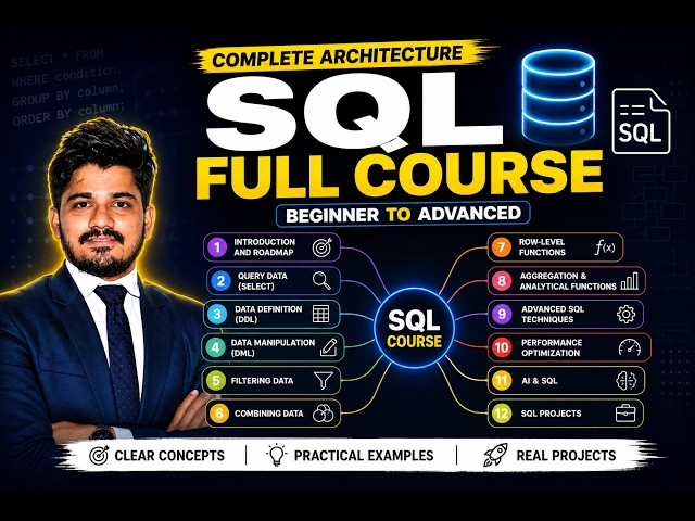 How I Would Learn SQL (If I Could Start Over in 2026) | #sql  Course 1