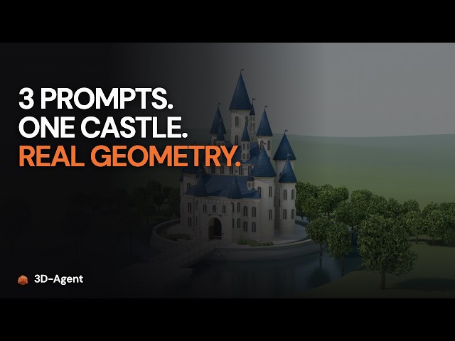NEW 3D-Agent powered by GPT-6 Astra and Fable 5.1 inside Blender: 3 prompts, one castle