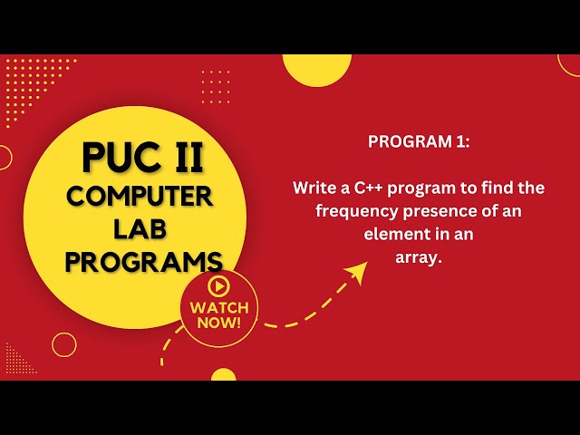 PUC II | Lab Programs | #1