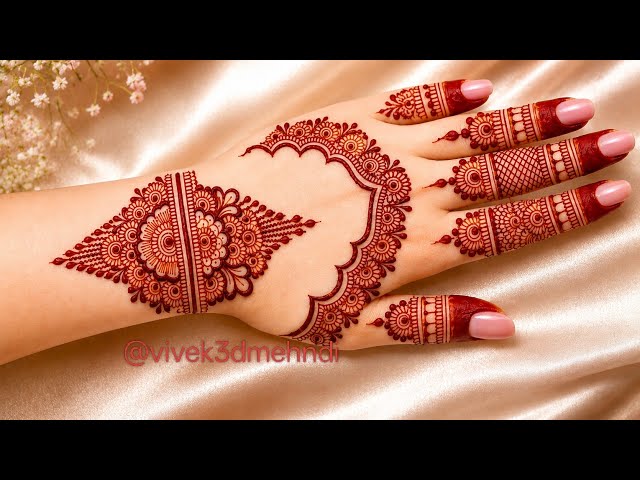New Arabic mehndi design photo back side simple | Bridal mehndi design | mehndi design back side 