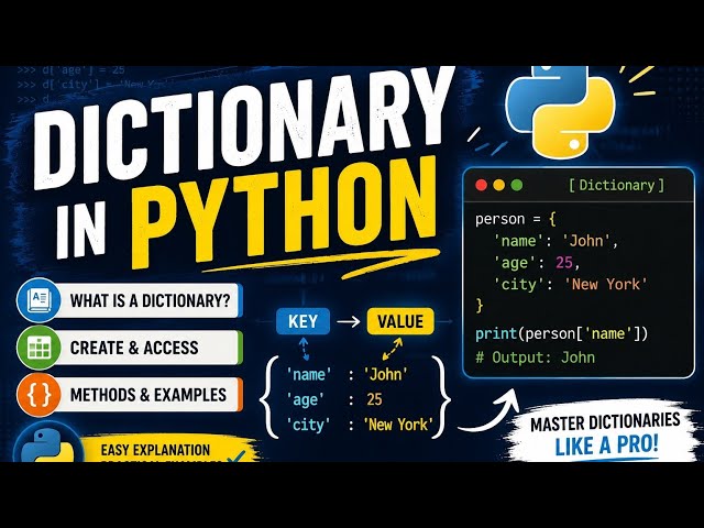 Python Dictionaries and Dictionary Methods | Beginner to Advanced