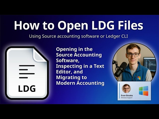 How to Open LDG Files (Ledger Accounting Data)