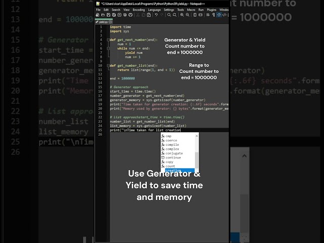Generator & Yield | Python