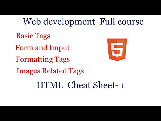 HTML Cheat sheet  | HTML tags | HTML for beginners in Telugu| Html in one video | HTML Form tags