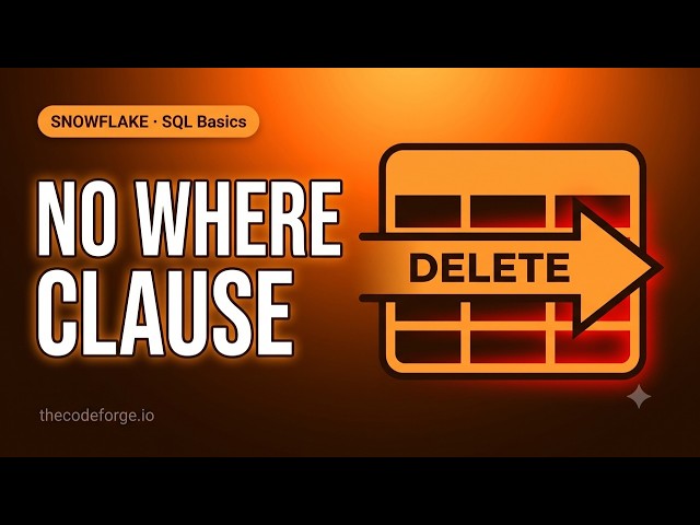 A DELETE with no WHERE clause wiped a table — Snowflake SQL Basics