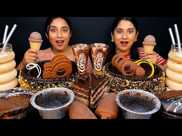 Huge Chocolate🍫🍩Cake ,Donut,Lavacake,Icecream,Pastry Eating Challenge|