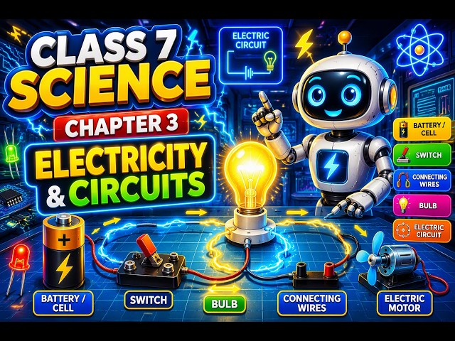 Class 7 Science Ch 3: Electricity - Circuits & Components ⚡| Full Chapter Revision! 🔋