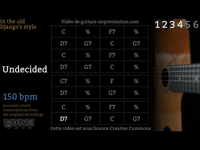 Undecided (150 bpm) - Gypsy jazz Backing track / Jazz manouche