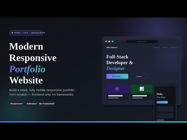 Modern Responsive Portfolio Website(Html CSS JavaScript)