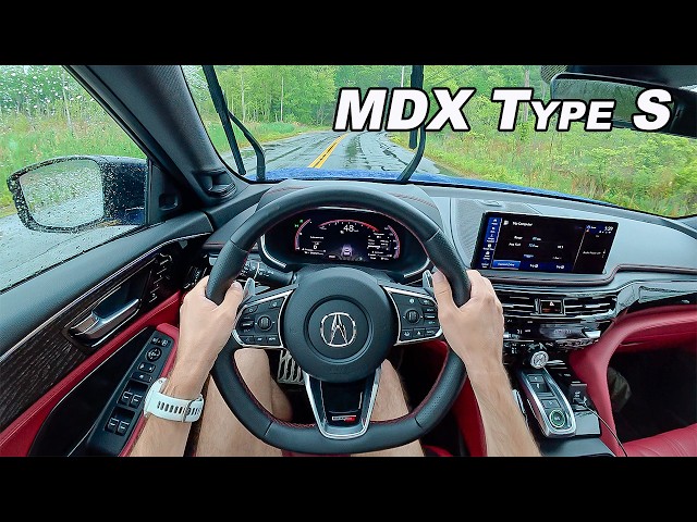 2026 Acura MDX Type S - Rainy Suburban Commute (POV Binaural Audio)