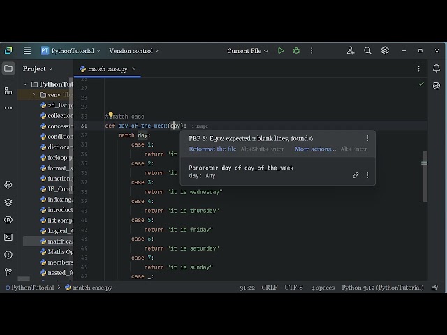 Python Tutorial   Match Case switch