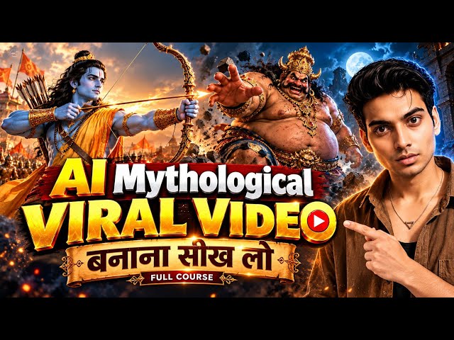 🔥AI से Mythology Story Video कैसे बनाएं? | Step-by-Step FULL Tutorial