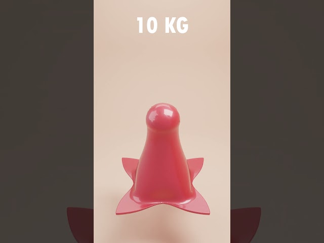 0.1 KG VS  10000 KG 3D Cloth Simulation 🔥🔥 #blender3d #animation #simulation #3d