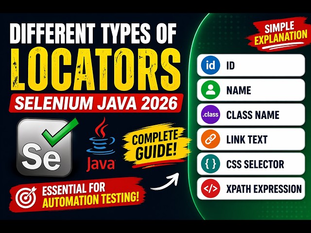 50. Different Types of Locators (Selenium Java 2026)
