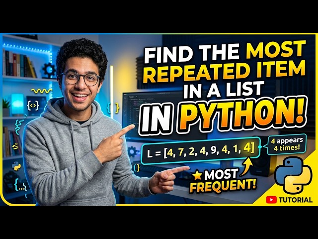 Python Program to Find the Most Repeated Item in a List | Beginner Python Tutorial