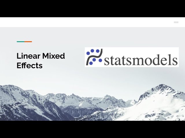 Linear Mixed Effects  using  the Dietox dataset with statsmodels