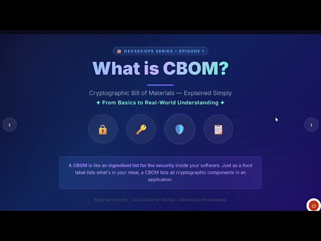 CBOM Explained for Beginners | What is Cryptographic Bill of Materials? #CBOM #devsecops #devops