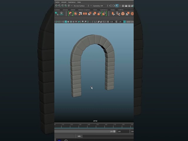 3D model an arch in Maya the easiest and smartest way! #3dmodeling #maya3d #mayatutorial #3dmodel