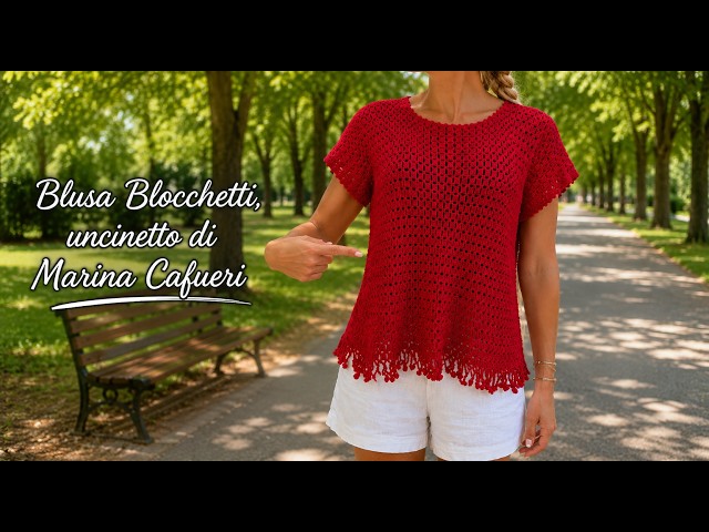 BLUSA o maglia BLOCCHETTI, senza calcoli e per tutte le taglie, facilissima (anche da uomo)