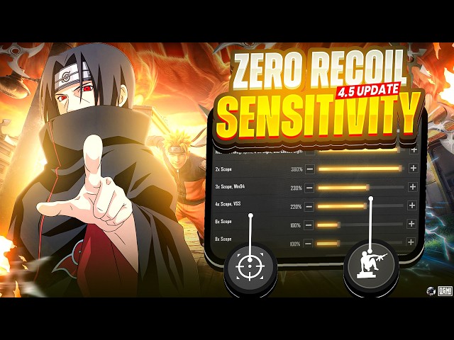 BGMI 4.5 Update Best Sensitivity 🔥 Zero Recoil for All Devices (Gyro & Non-Gyro) | BGMI/PUBG Mobile
