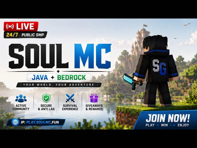 Minecraft LIVE || PUBLIC SMP 24/7 JAVA + BEDROCK || #publicsmpminecraft #minecraftlive #speregamer