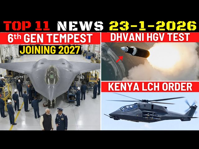 Indian Defence Updates : 6th Gen Tempest Deal,Dhvani Hypersonic Test,TATA New WHICV,Kenya LCH Order