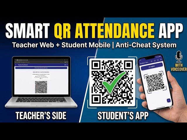 Smart QR Code Attendance System | Full Flutter & Firebase App Demo (Web + Mobile)