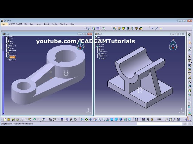 CATIA Training Course Exercises for Beginners - 6 | CATIA V5 Exercises