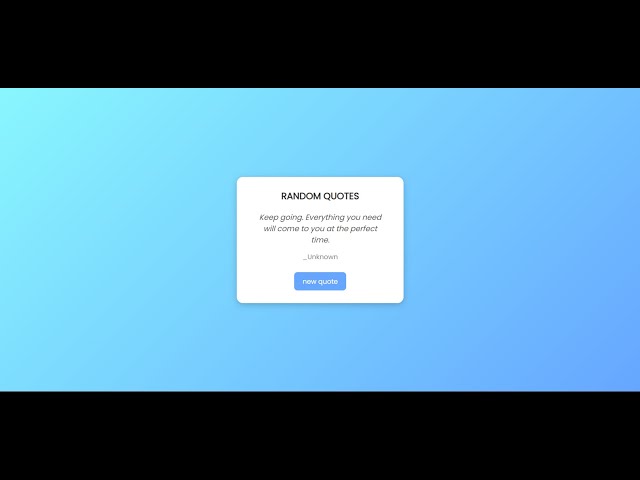 full html css javascript project random quotes generator