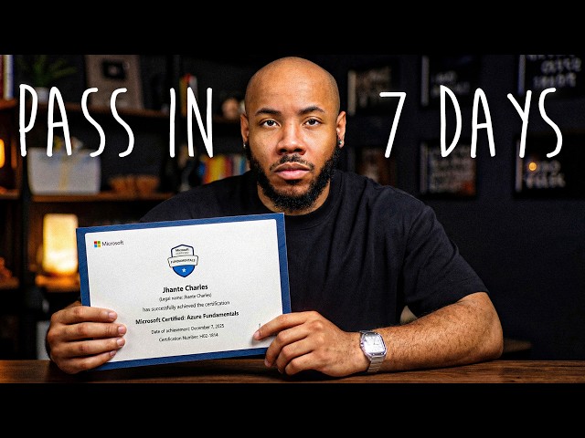 How I Passed the AZ-900 in 7 Days (2026 Edition)