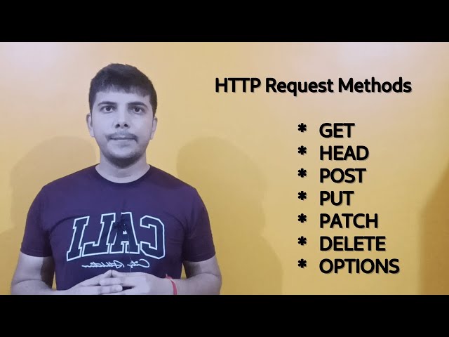 HTTP Request Methods | GET | HEAD | POST | PUT | PATCH | DELETE | OPTIONS | resource and methods