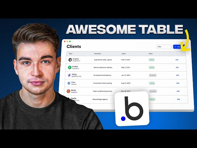 How to create beautiful Tables in Bubble.io