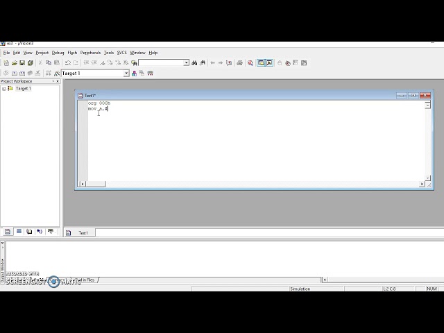 EX1 How to Execute a 8051 ALP in Keil microvision