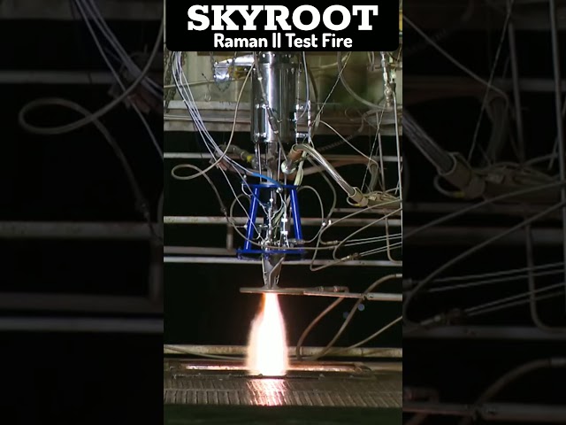 ISRO supported Skyroot Raman 2 engine Test FIRE #shorts