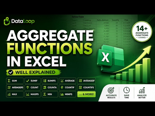 Learn Excel Aggregate Functions in One Video  Complete Beginner Guide