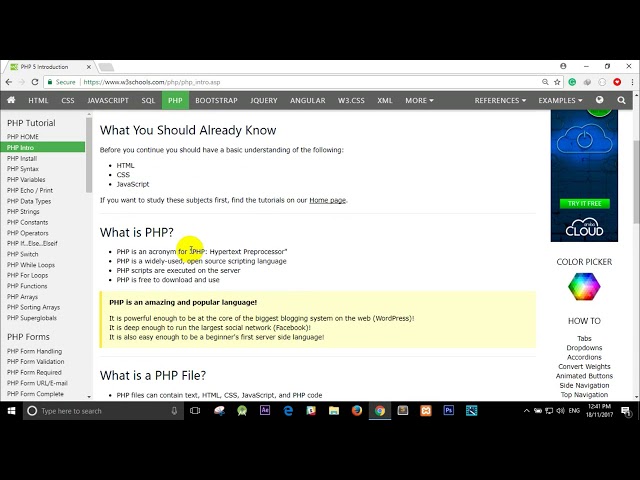 PHP MYSQL Tutorials For Beginners Speak LESSON 1   Introduction To PHP