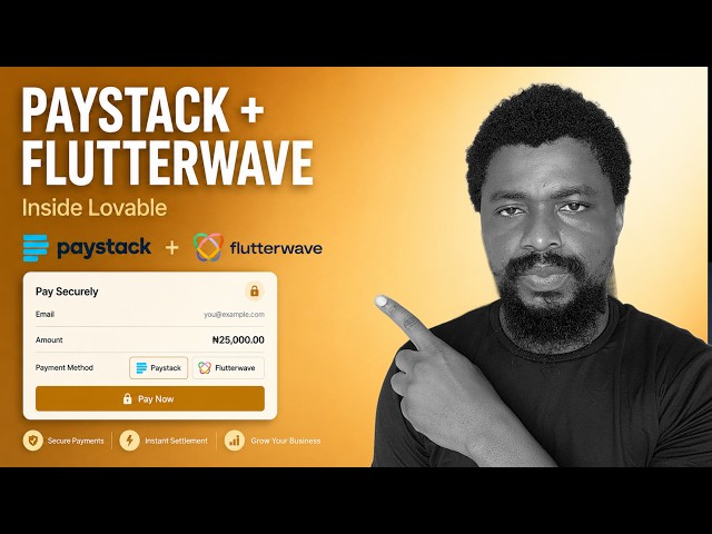 How to Integrate Paystack and Flutterwave to Lovable Websites and App. 