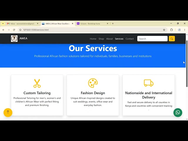 Project 2 - HTML, CSS and Bootstrap Part 7