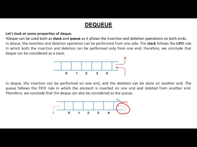 7- Dequeue ( Double ended queue)