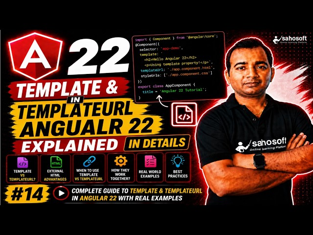 template & templateUrl in Angular 22 Explained in Detail (2026) | Angular 22 Complete Course