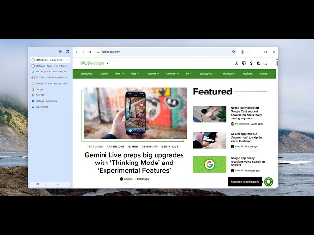 Here’s how vertical tabs work in Google Chrome, and how to try it for yourself Gallery